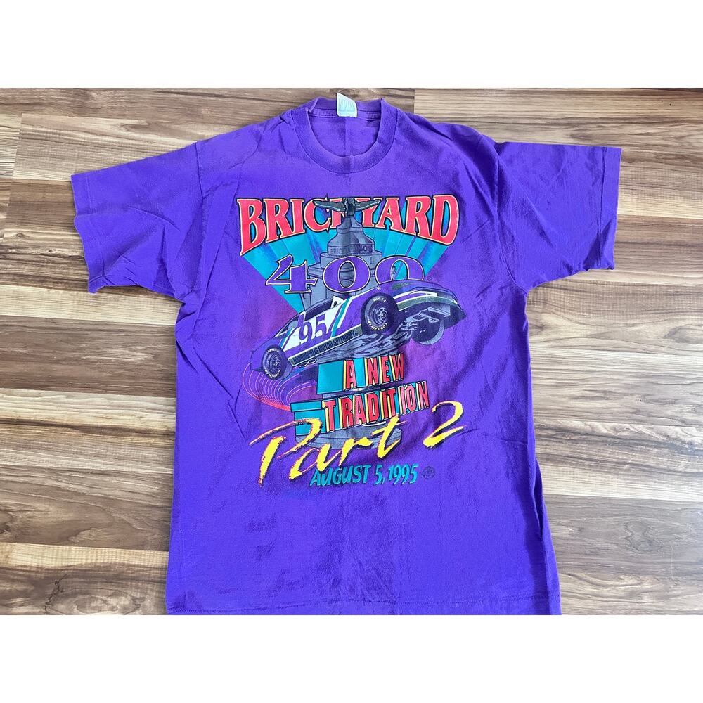 95 NASCAR Purple T Shirt New Tradition Race Vintage